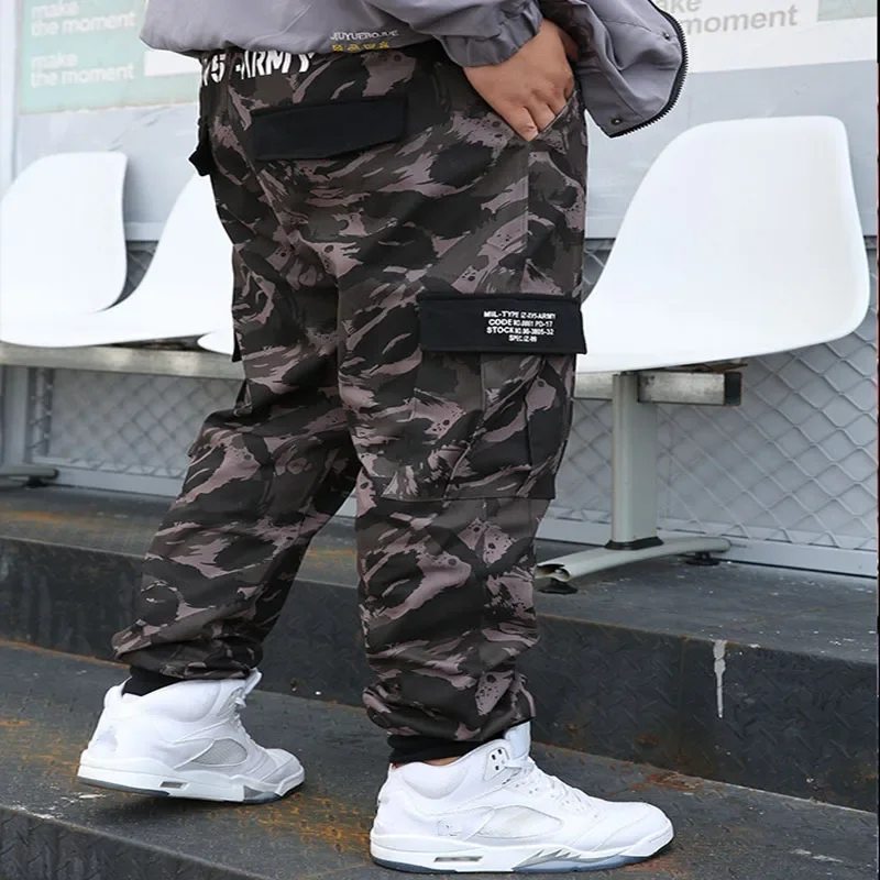 

Plus Size Men's Overalls 9XL 8XL 7XL 6XL 5XL Hips 146CM Camouflage Elastic Waist Multi Pocket Loose Casual Pants