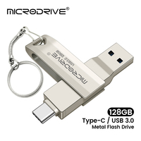 2 in 1 OTG USB-C Flash Pen Drive Metal Memory Stick Usb 3.0 flash Disk 64GB 128GB 256G USB3.0 Dual C Pendrive