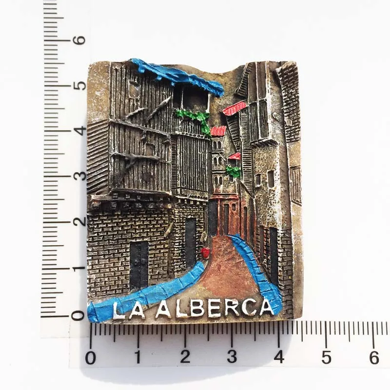 Spanish town Lalverca old Street tourism souvenir decorative crafts gift resin magnet refrigerator magnets