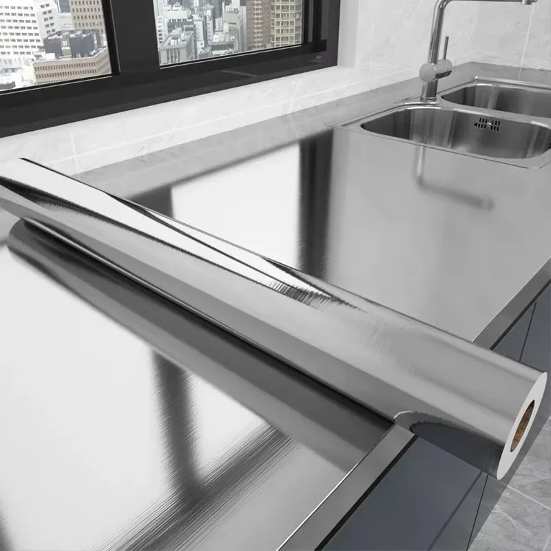 

Водонепроницаемая, маслостойкая самоклеящаяся виниловая пленка из нержавеющей стали с эффектом матового серебра для декора стен, бытовой техники, кухни, лифтов (ПВХ-наклейка)