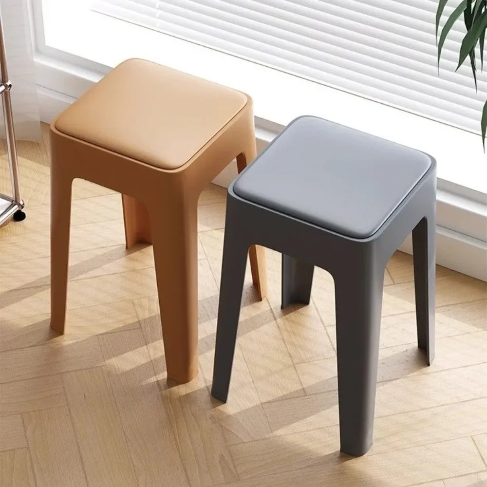 

Plastic stool thickened household extra thick simple stackable sedentary comfortable chair bench