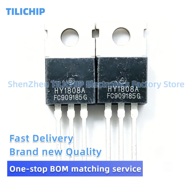 10PCS-20PCS/Lot Brand new HY1808A HY1808AP TO-220 75V 80A MOSFET 80NF70 Imported Original