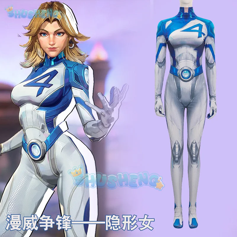 

Invisible Woman Cosplay Costume Susan Uniform Halloween Carnival Party Christmas Play Role Clothes Clothing