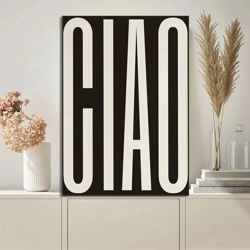 Hello Inspired Ciao Wall Art Canvas Painting Love Inspirations Quote Posters Minimalisme for Living Room Home Decor Cuadros