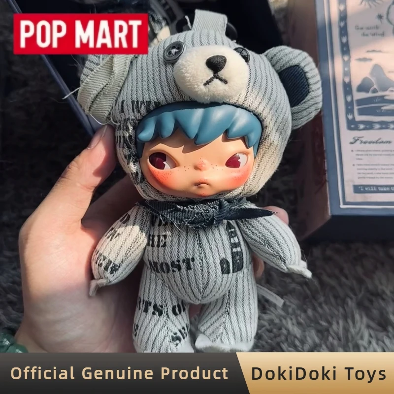 

POPMART Hirono Freedom Islan Vinyl Plush Pendant Doll Bear Figure Keychain Toy Road Journal Blind Box Bag Pendant Gift For Girl