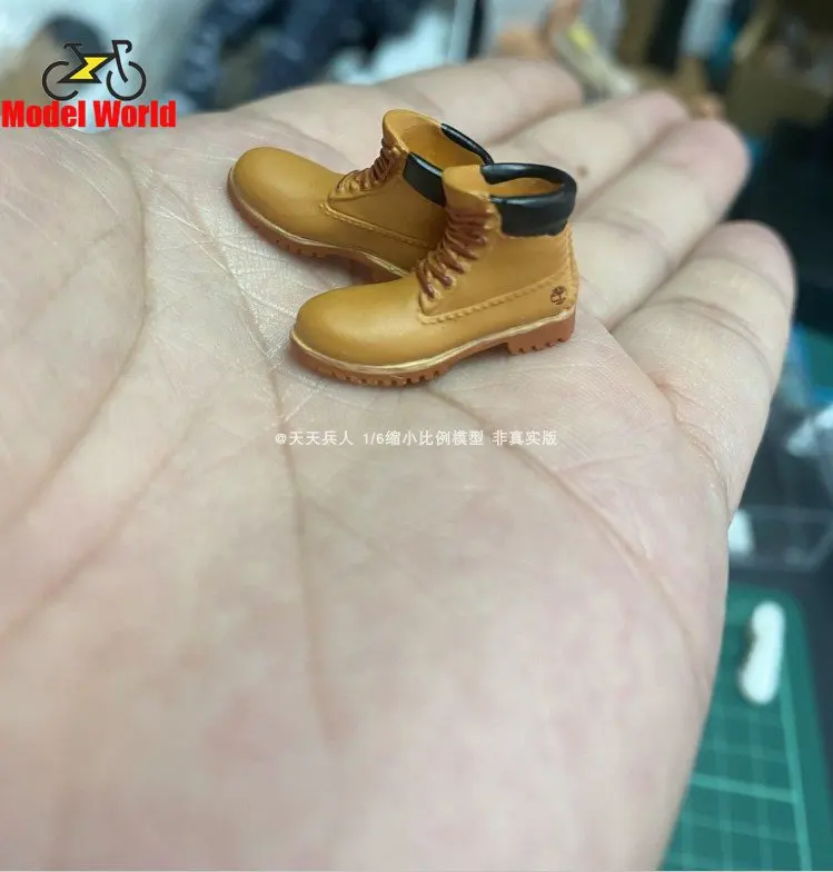 

1/12 Scale male dolls shoes model yellow boots fit 6 inches action figure body model