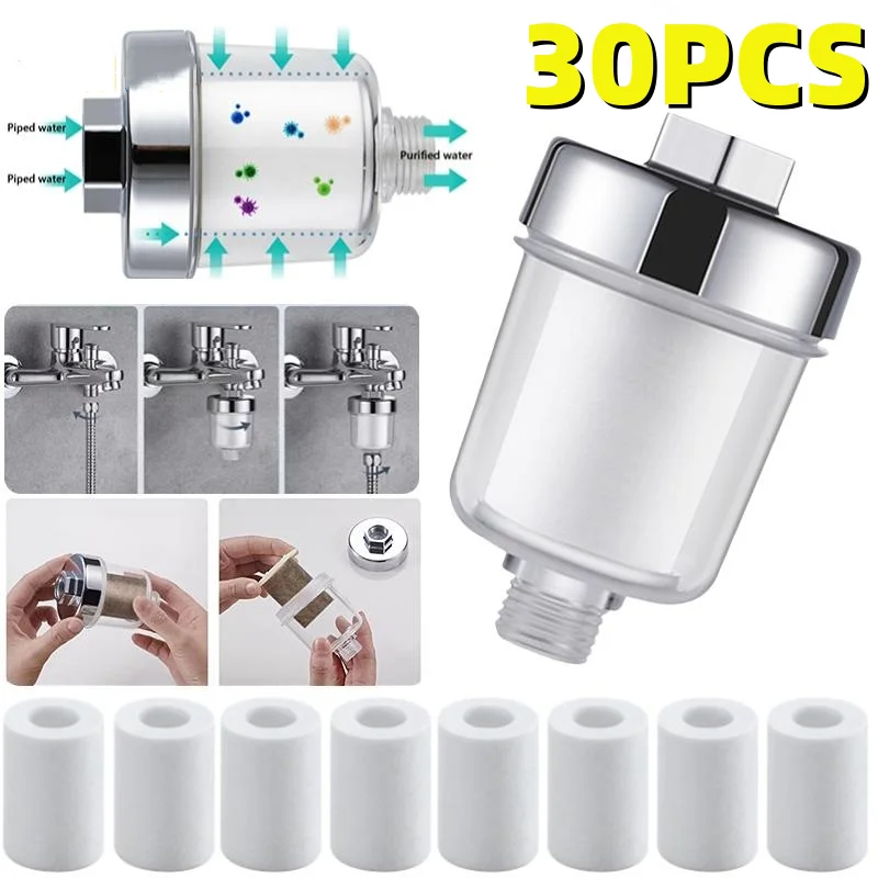 Jogos do purificador da tomada da água do agregado familiar, filtro universal do torneira, cozinha, banheiro, chuveiro, algodão dos PP, high-density, 30 PCes