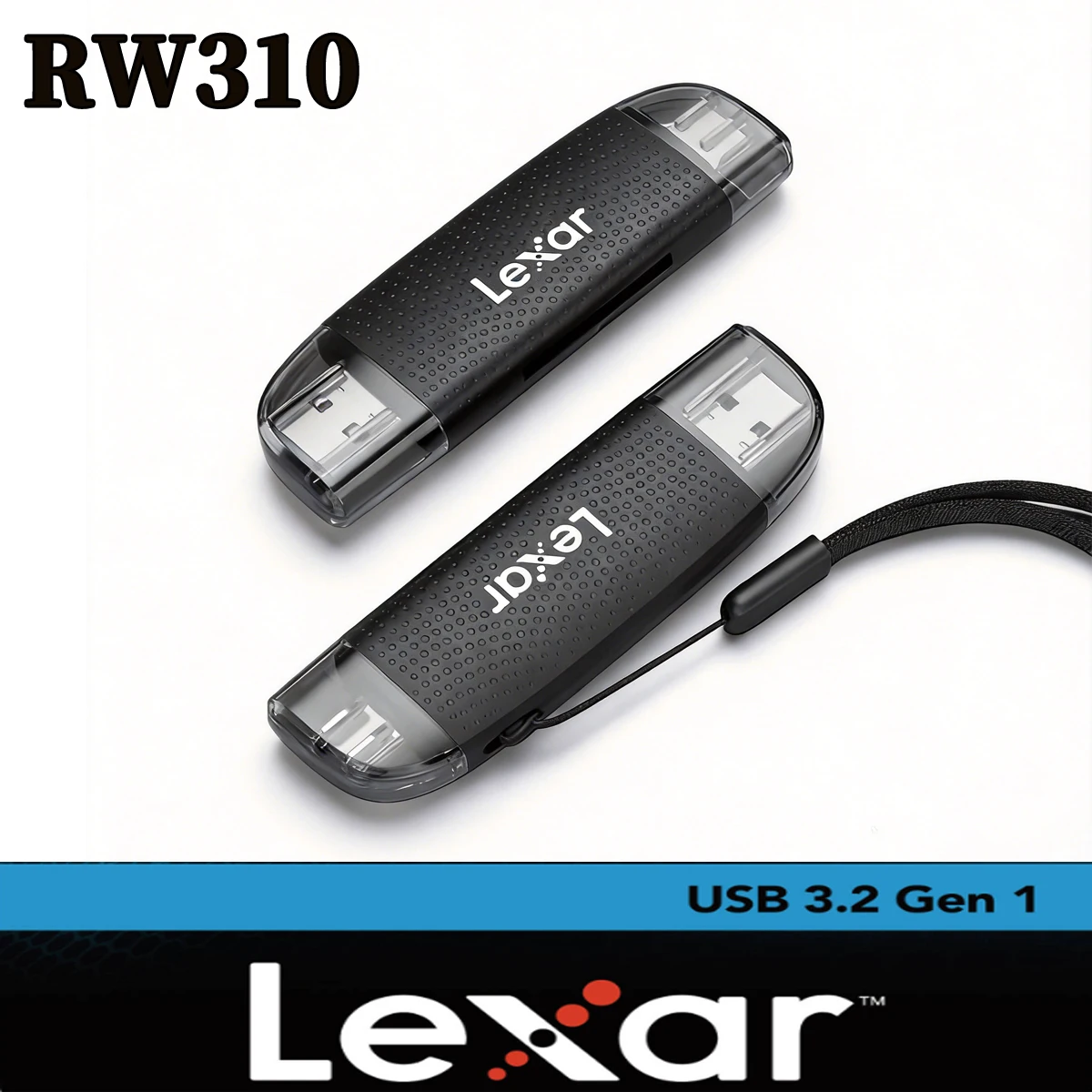 Lexar USB Type C Card Reader USB 3.2 Gen 1 2 in 1 TF SD Card Reader Max 205MB/s For UHS I MicroSD SD Card