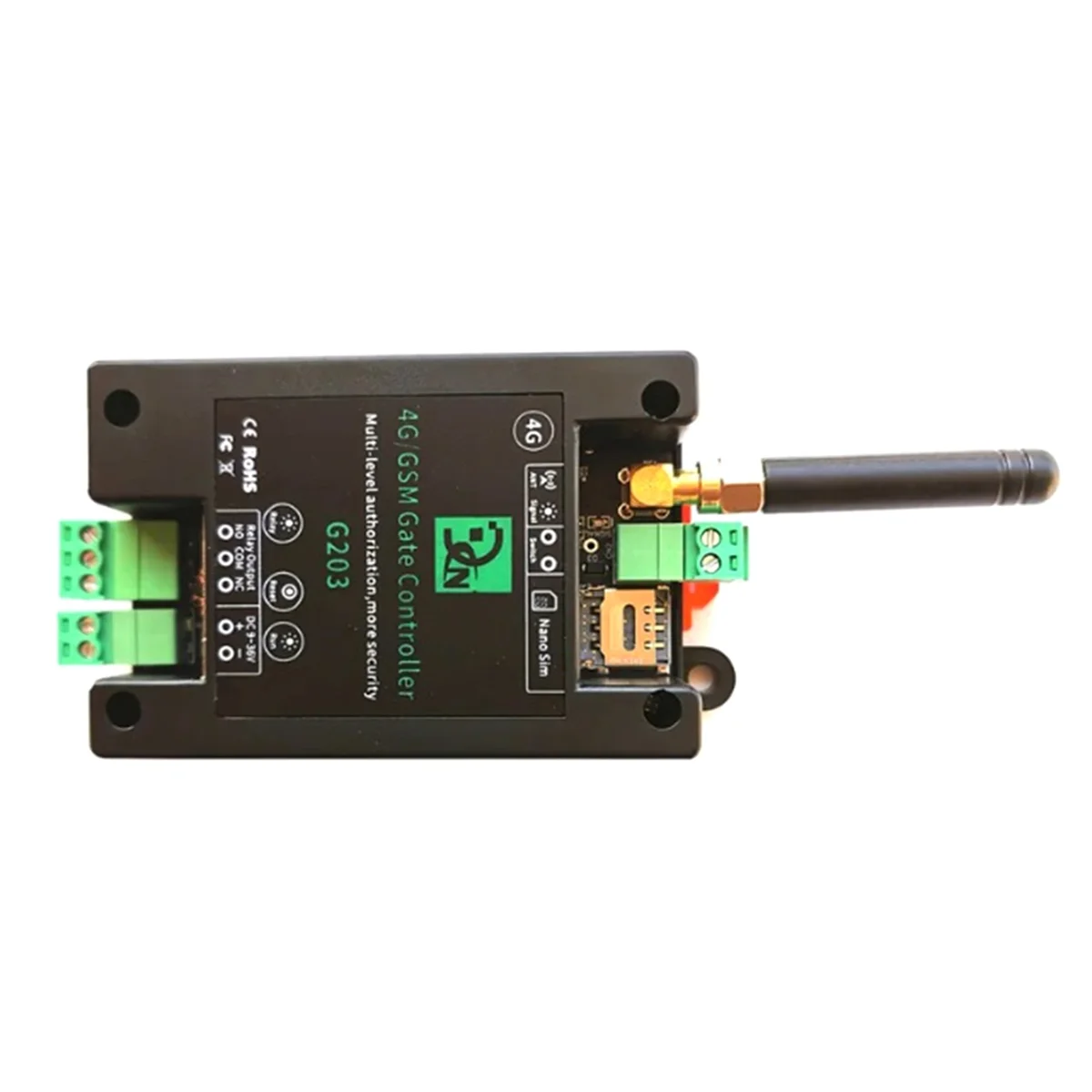 A93P GSM 4G LTE Access Controller SMS APP Remote Control On/Off Relay Switch for Automatic Sliding Swing Door Opener EU