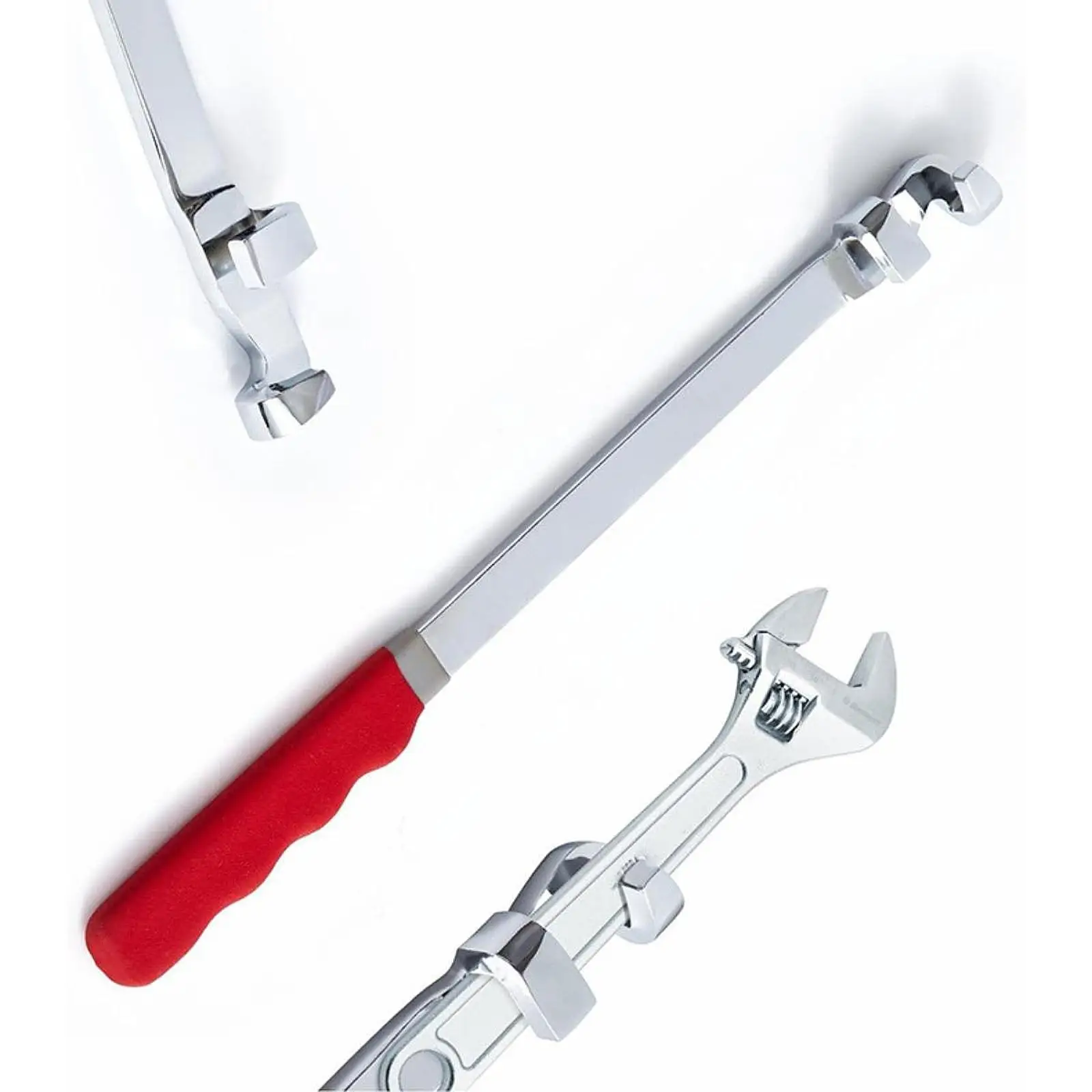 Adjustable Wrench Extender Long Spanner Extension Bar Torque Multiplier Tool for Hard to Reach Areas Handyman
