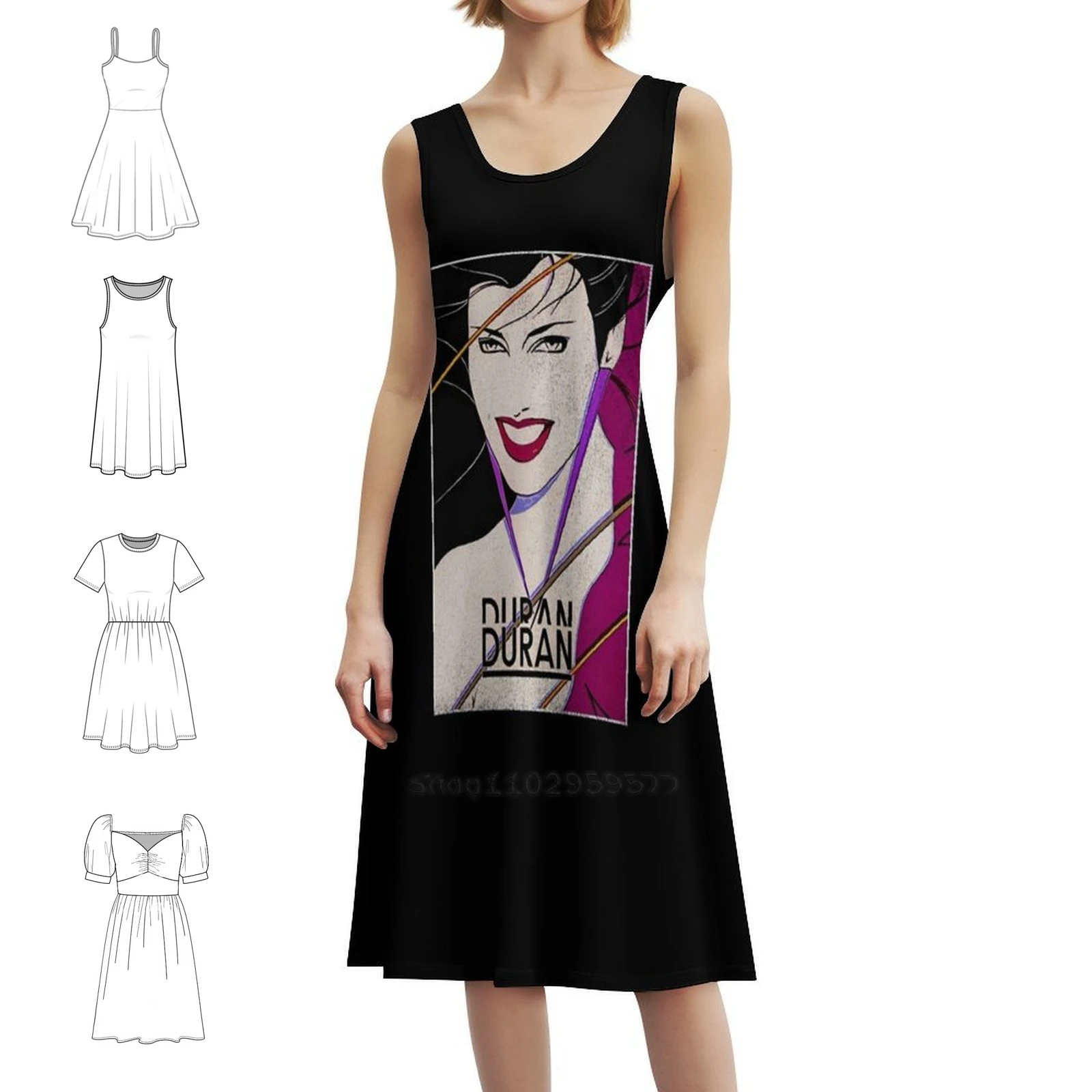 

Duran Duran Preppy Style Mini Dress For Women A-Line Loose Fit Casual Day Dress Duran Duran Album Duran Duran 80S Duran Dress