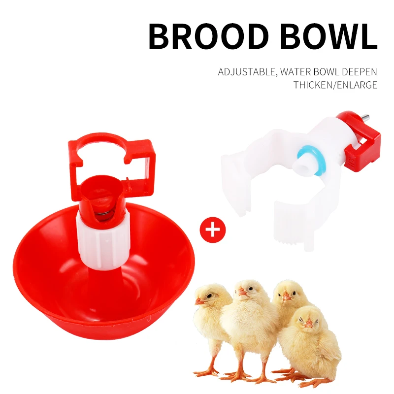 5/10Sets Automatic Chicken Water Nipple Drinker Bowl Chicken Bird Drinking Hanging Cups Waterer Fountain Quail Farm Accessories