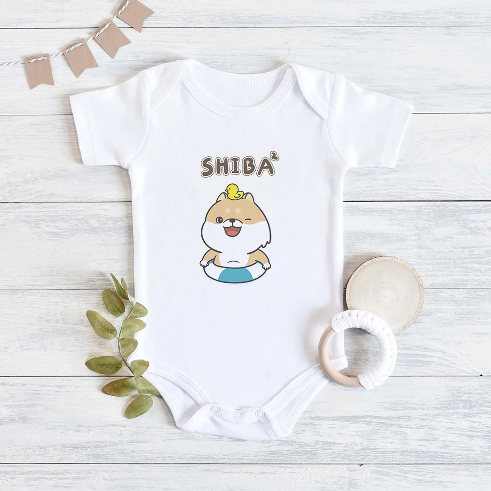 Funny Animal Cartoon Infant Onesie Loose Breathable Summer Baby Boy Bodysuit Short Sleeve Toddler Girl Clothes Romper 0-24 Month