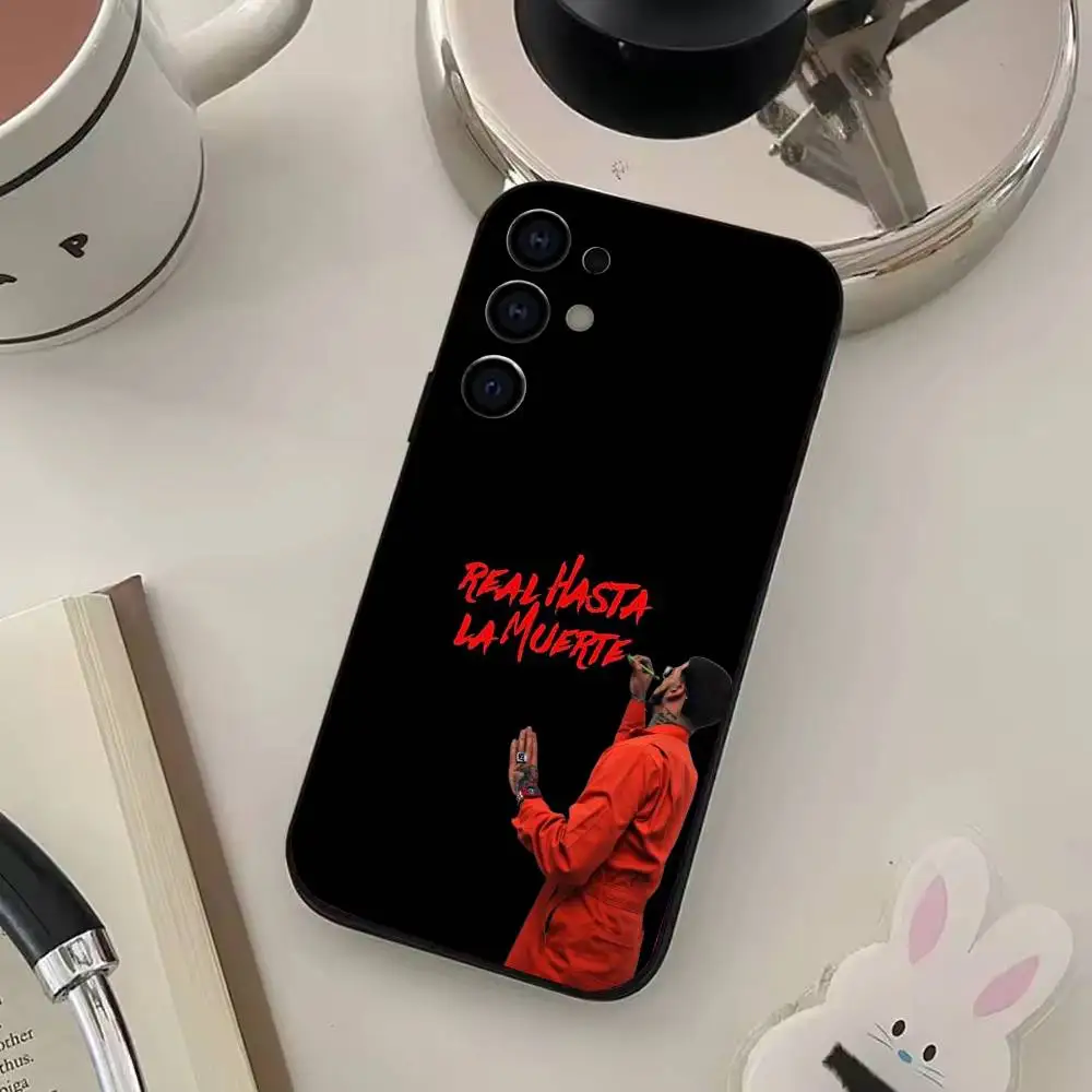 Funda de teléfono A-Anuel Rapper AA para Samsung S25,S24,S21,S22,S23,S30,Ultra,S20,Plus,funda negra de silicona suave