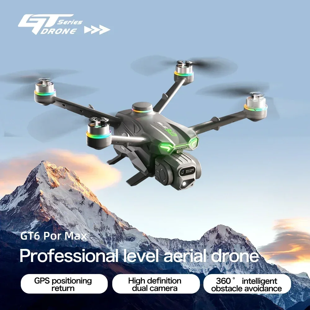 GT6 GPS Rc Drone 8K HD Dual Camera Electric Control 5G Wifi Aerial Photography Obstacle Avoidance Brushless Gps Drone Toy