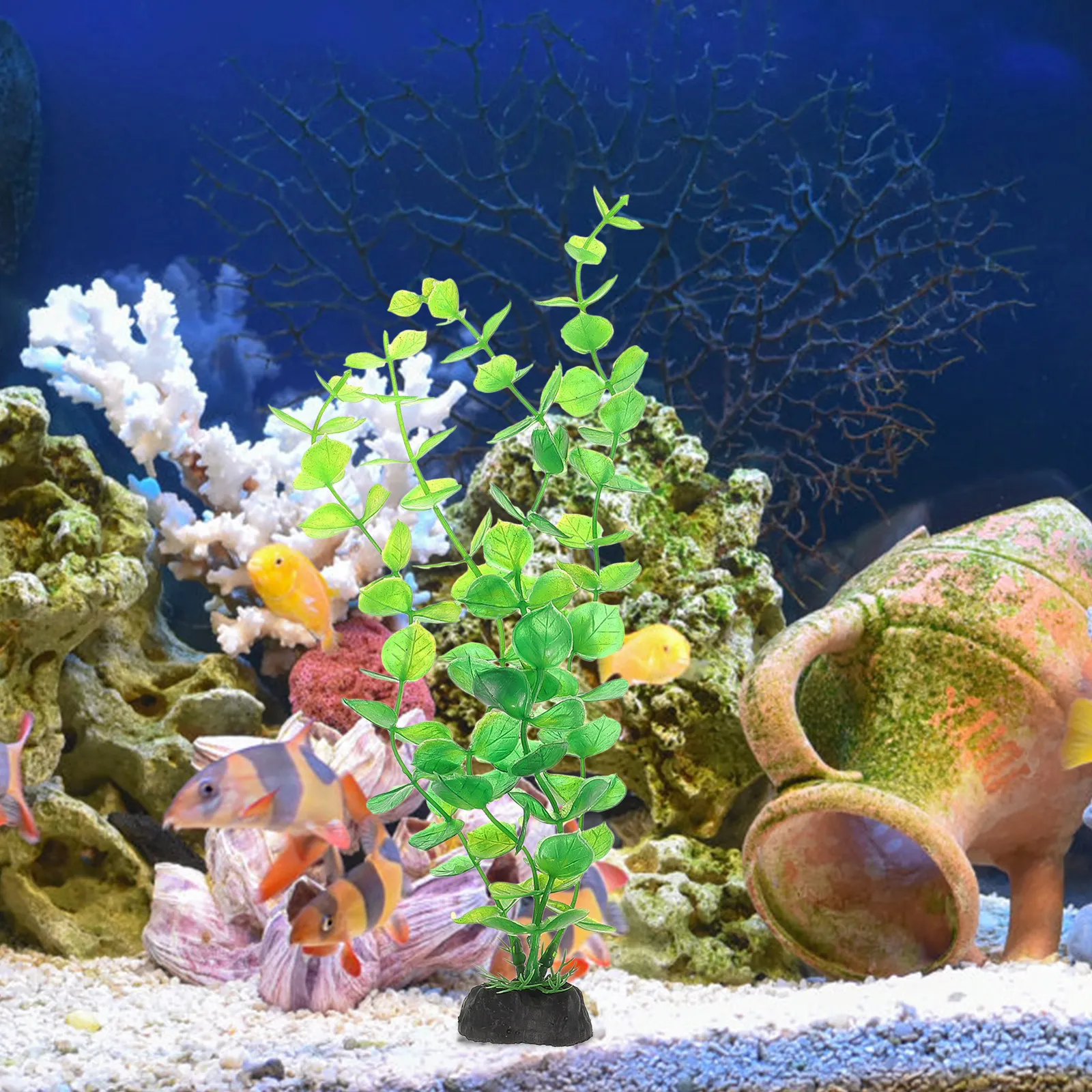 

10Pcs Water Plant Decoration Artificial Aquarium Plants Plastic Fish Tank Ornaments Fresh Saltwater Fake Aquatic Plant