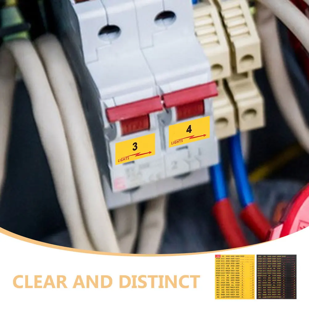 10 Sheets Circuit Breaker Tags Panel Labels Blank Stickers for Commercial Home Paper Electrical Office Switch