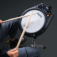 Almohadilla de tambor tonta electrónica multifunción recargable AROMA, superficie de malla de tambor ajustable, metrónomo Vocal, almohadillas de tambor de práctica