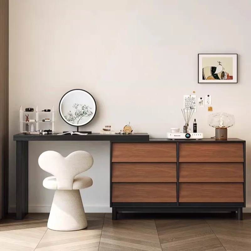 Hardwood Compact Vanity Desk Simple Decorations Compact Corner Vanity Desk Standing Essentials Muebles De Dormitorio Furniture