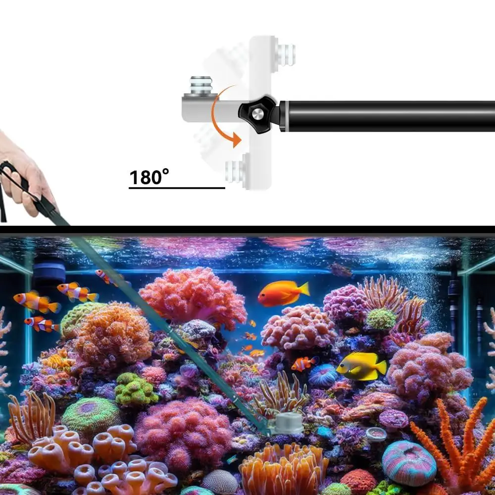 High Accuracy IP68 Waterproof PAR Meter Aquarium Reef RGB Red Green Blue Telescopic Rod Coral Growth Health Coloration Compare