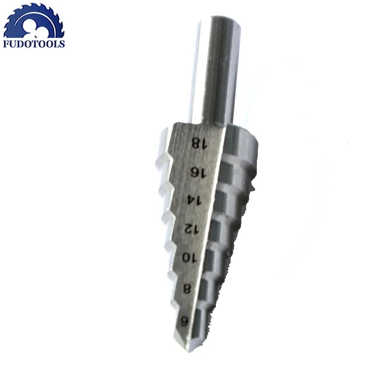 Cost Sale Of 1pc HSS Steel 6-18mm With 7 Steps Flute Step Drill Bits Set Core Drill Bit Cone Step Drill Bit Set Hole Cutter