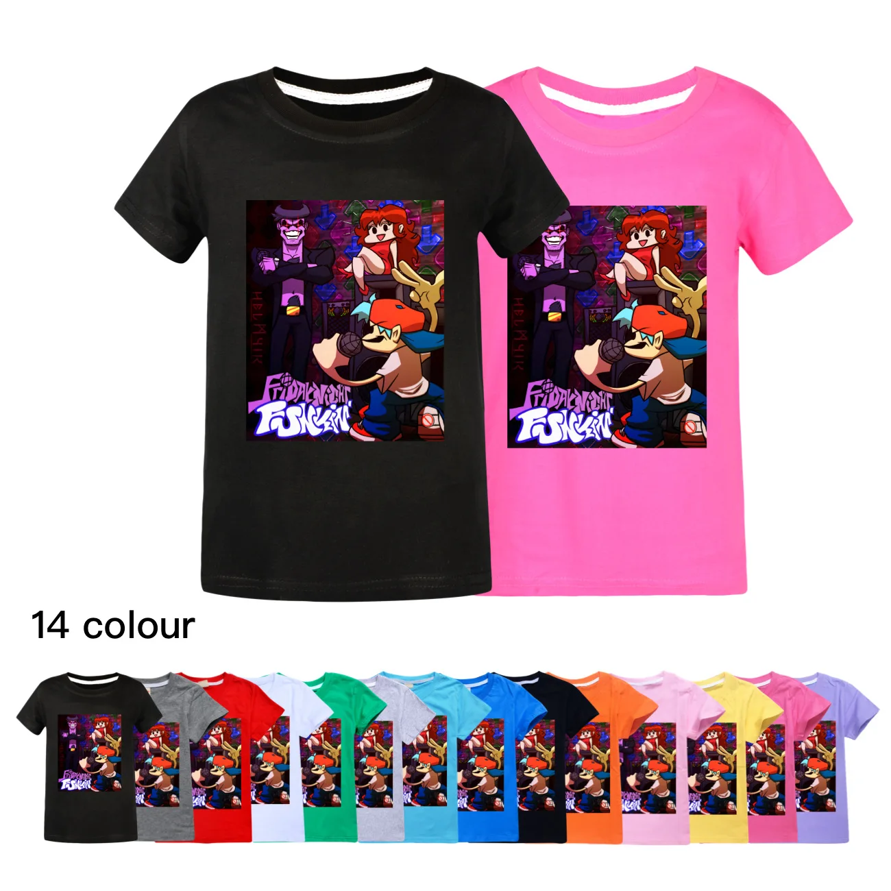 Friday Night Funkin Kids T-Shirt Print Girls Funny Clothes Boys Costume Children Summer Tops Hot Game Kids Clothes Baby Tshirts