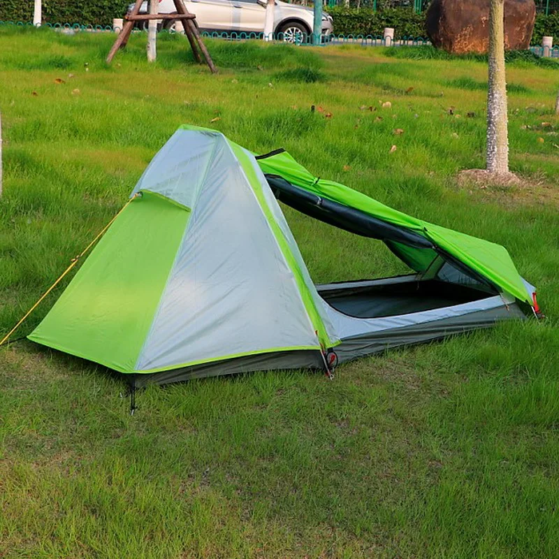 Single Ultralight Portable Tent, Rainstorm-proof, Hiking, Travel, Outdoor, Double Layer, Aluminum Pole