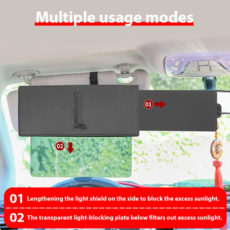 1Pcs Car Sun Visor Extender Anti-glare Sun Blocker Car Window Sunshade And UV Rays Blocker Universal For Cars Accessories