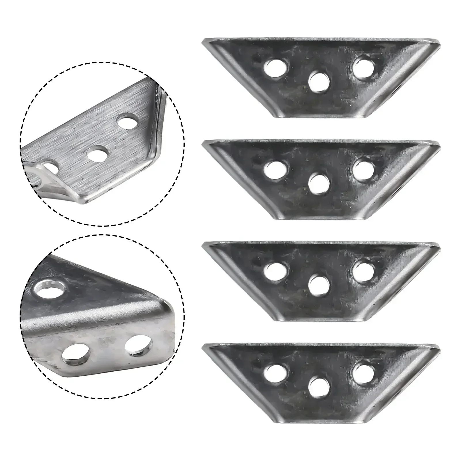 Corner Brackets Strong Support Capacity 4PCS Stainless Steel Angle Corner Brackets for Multiple Wood Connections