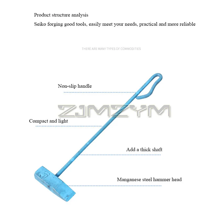 Light Weight Rail Chop Axe Mine Axe Steel Rail Mine Chop Axe For Railway Check Repair Track Tools With Non-slip Handle Thick Rod