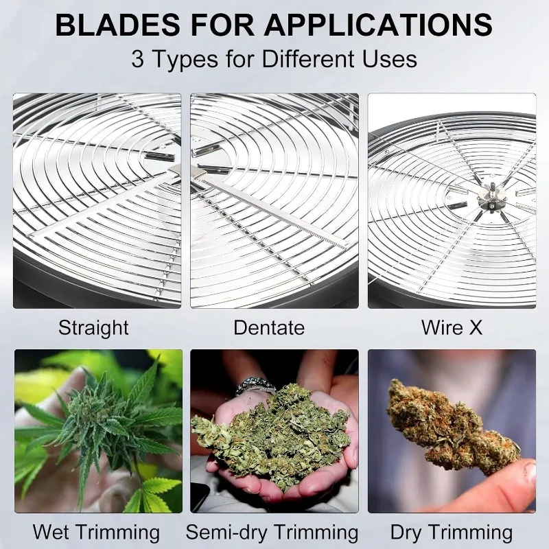13-дюймовый триммер для чаши Bud Leaf, триммер для чаши с переключаемыми лезвиями из нержавеющей стали и куполом с четкой видимостью, ручная поворота