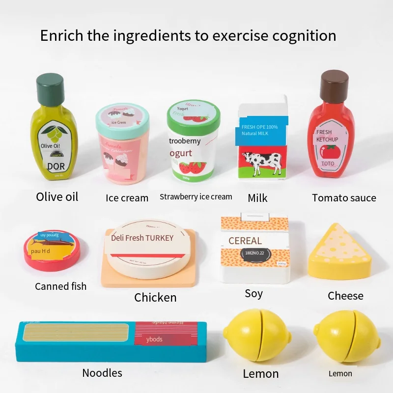 Ensemble de nourriture créatif pour jeu de simulation – Modèles de crème glacée réalistes en forme de Ketchup, parfait pour le dépanneur et la simulation de supermarché
