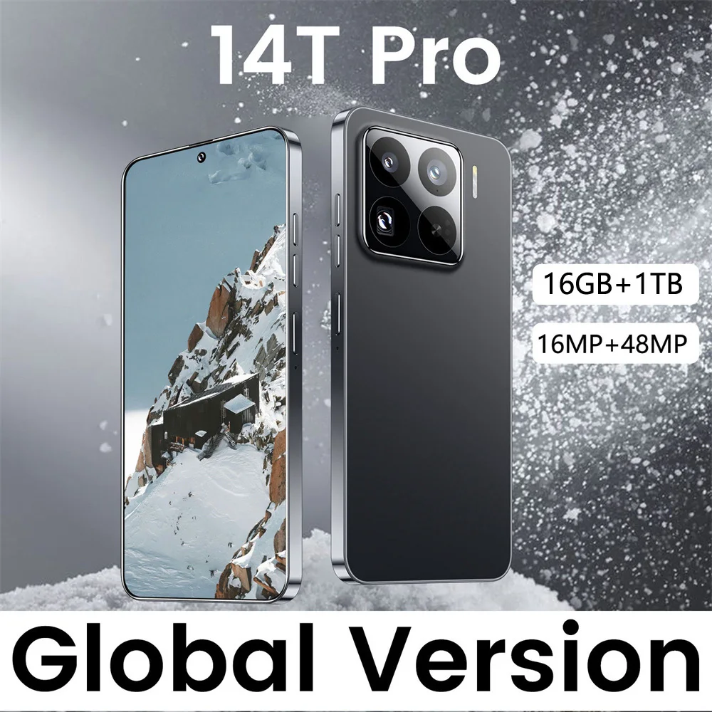 

HOT 2025 New 14T Pro Global Edition Original 7.0 inch HD 4G 5G Dual Card 16GB+1TB Facial Recognition Function 6800Mah Battery