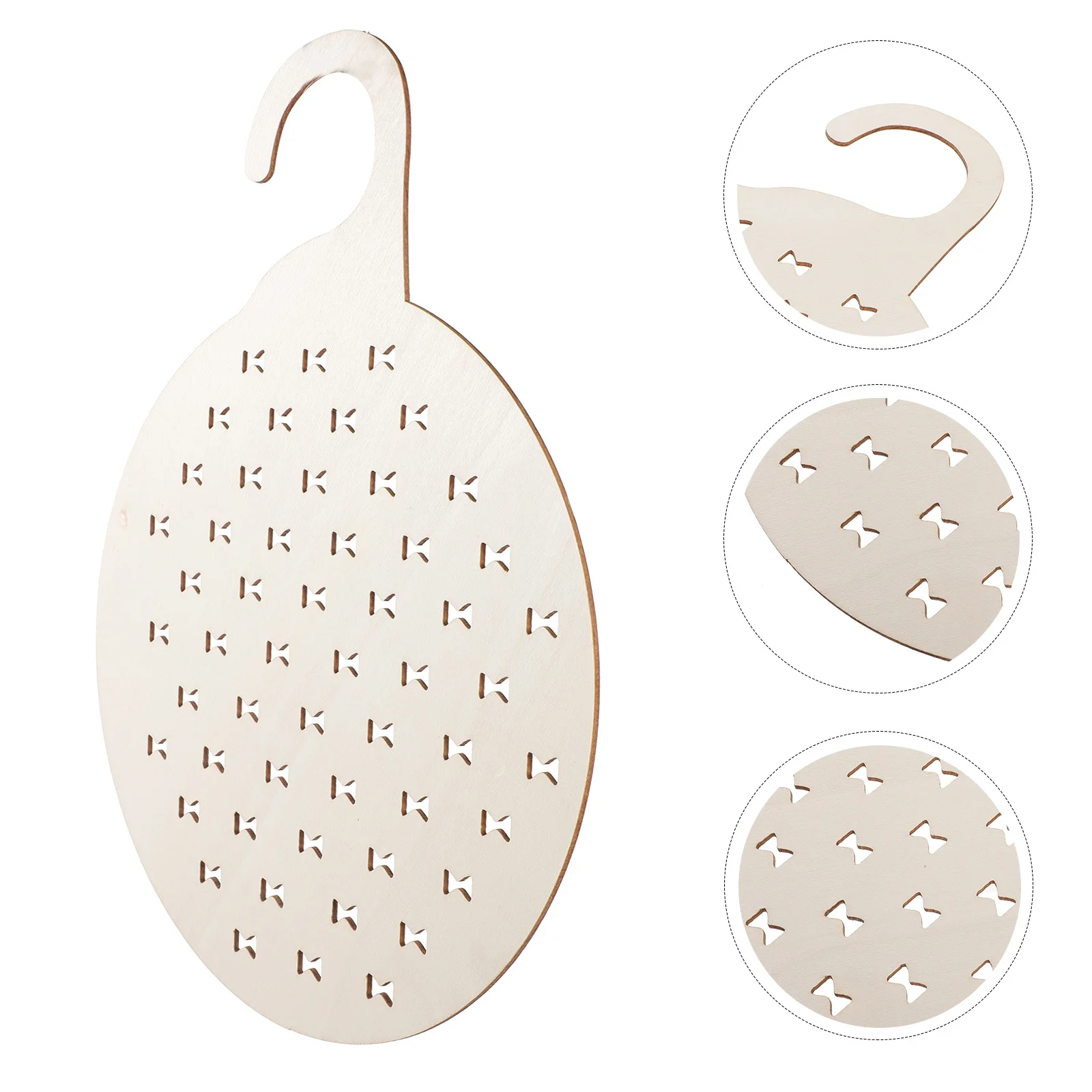 

Wooden Hair Clip Organizer with Large Capacity for Headbands Scrunchies Clips Bows Storage Hanging Holder for Bathroom Bedroom