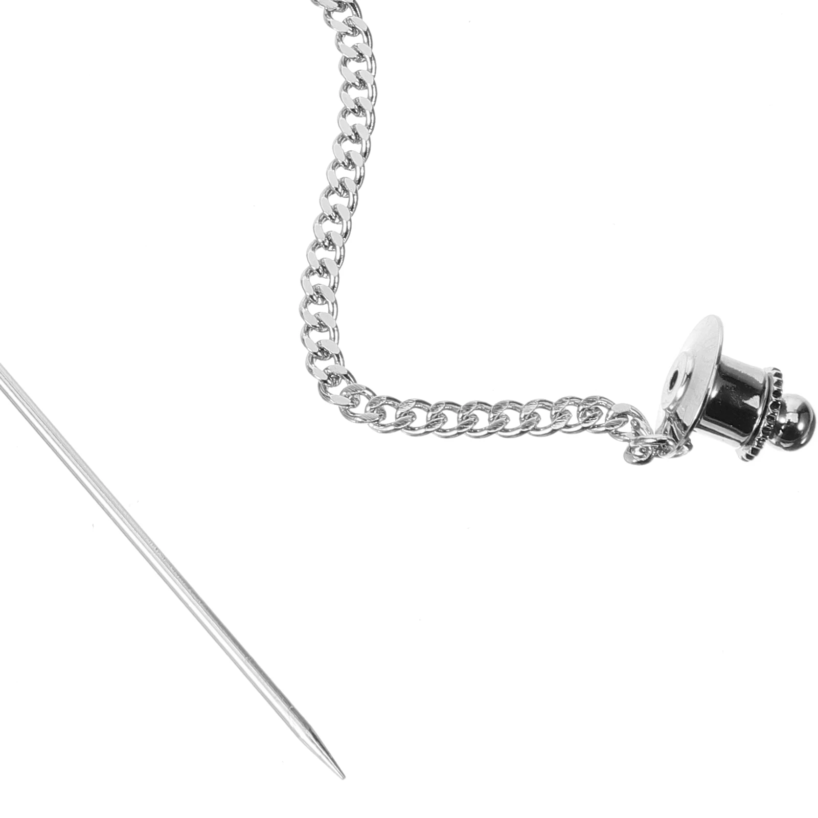 

Collar Pin with Chain Men Tie Pin Decorative Clothes Accessory Sturdy Trustworthy Simple to Use Safe for Shirts Ties