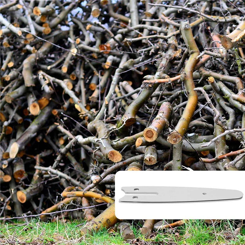 B03C 2 Stück 4 Zoll Mini-Kettensägenführungsplatte Ersatzführungsstange für 4 Zoll elektrische Kettensägenteile Zubehör