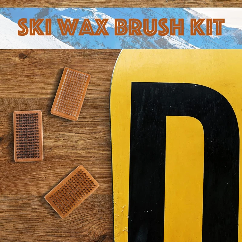 3/1Pc Ski Brush Snowboard Tool Ski Wax Brush Ski Brushes Snowboarding Ski Waxing Brush Kit Snowboard Accessories Snowboard Brush