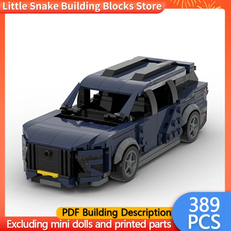 City Car Model MOC Building Bricks Compact Sport Utility Vehicle Modular Technology Gifts Holiday Assemble Children Toys Suit