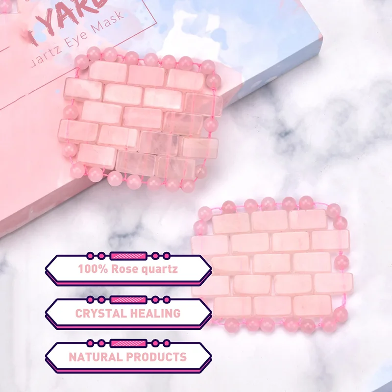 

Мини-холодная терапия, маска для глаз с кристаллами розового кварца, натуральный нефритовый массажер для глаз, лифтинг лица для снятия усталости глаз, красота, уход за кожей