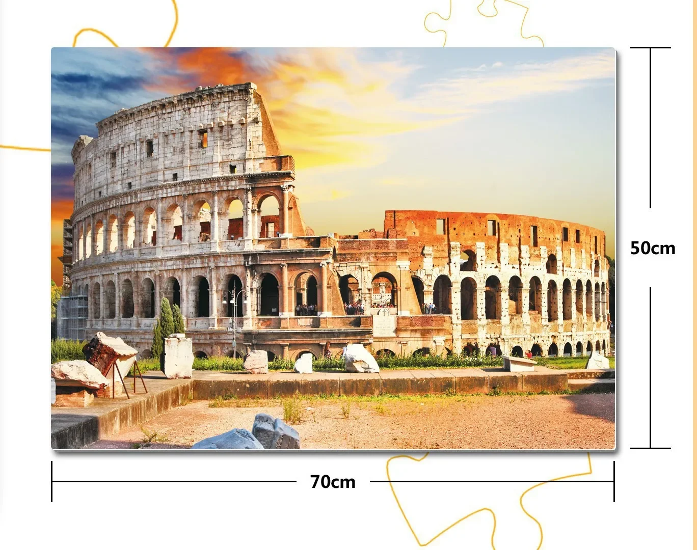 70*50cm 1000PCS Paper Jigsaw Puzzle Landscape Series Beautiful Oil Painting Architectural Series Puzzle Home Decaoration Gifts