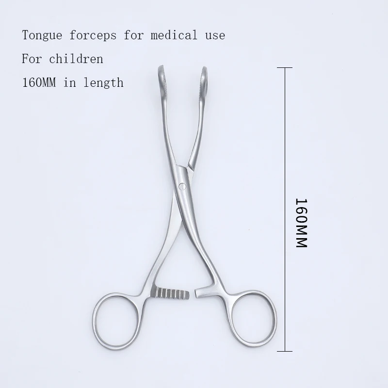 Zacisk kliniczny kleszcze do języka ze stali nierdzewnej kleszcze obiektowe otwarty zacisk kleszcze do języka sprzęt medyczny kleszcze do języka