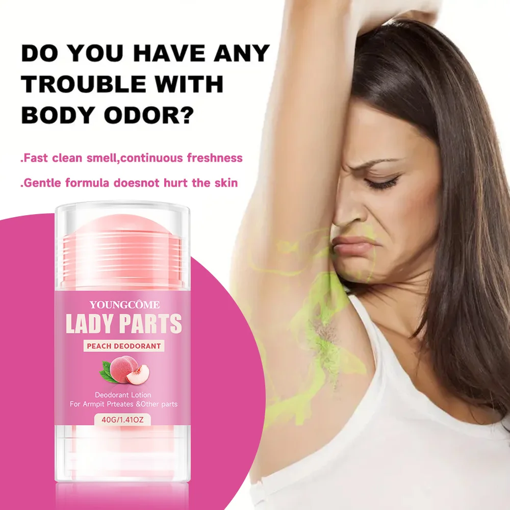 Lady PartsPeach Deodorant Body Care Stick Full Body Deodorant Smooth Stick 72 Hour Odor Control Stay Fresh Fade Body Odor