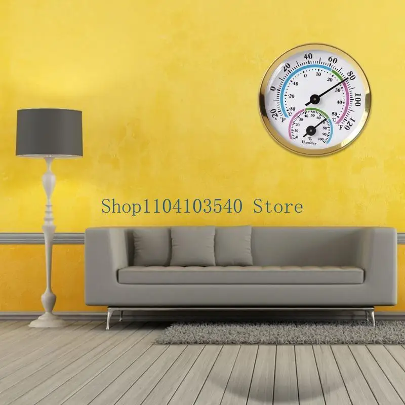 

Мини-термометр для помещения 02DC, аналоговый гигрометр 2 в 1, монитор температуры и влажности