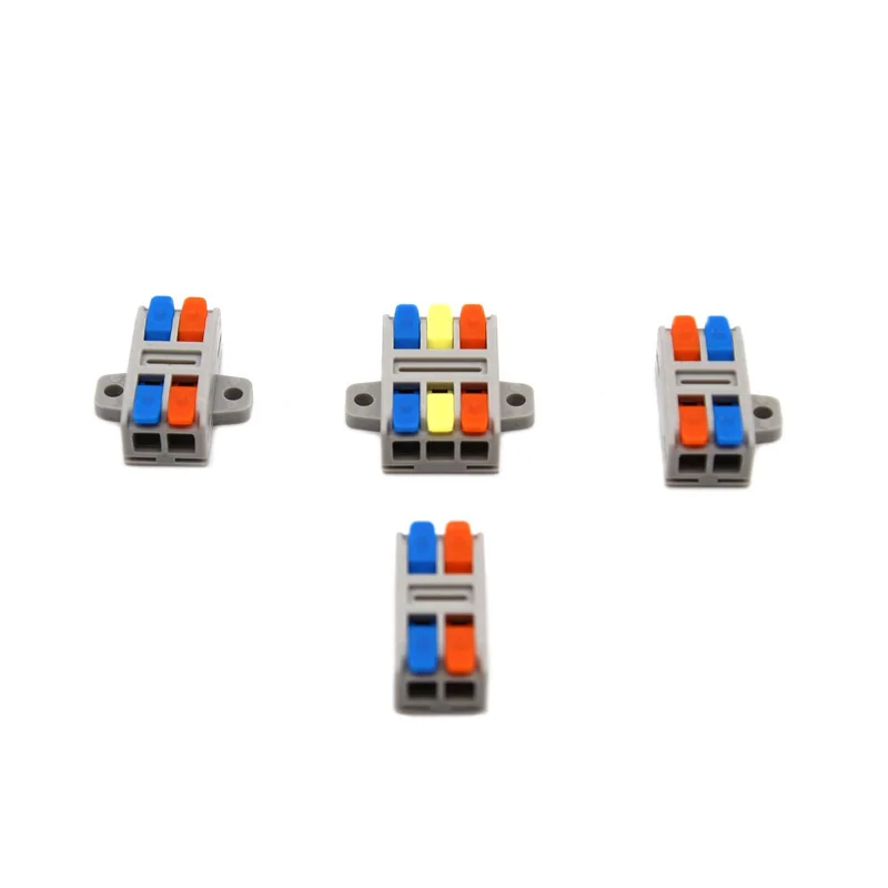 Wire Electrical Connector 1 2 Pin Splicing Terminal Blocks Led Strip Lighting Quick Mini Connectors Conductor Conector With Base