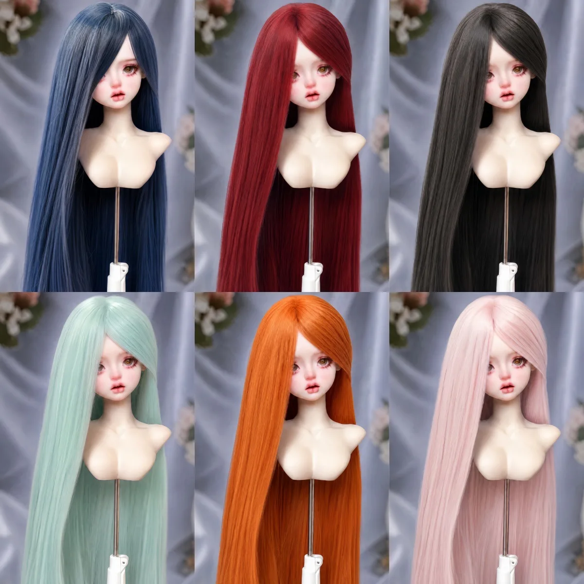 （customization 30day） 1/3 1/4 1/6 Doll's Wig for 60/45/30cm Bjd Doll  Hair Toys Ancient Style wig Doll Accessories No Doll