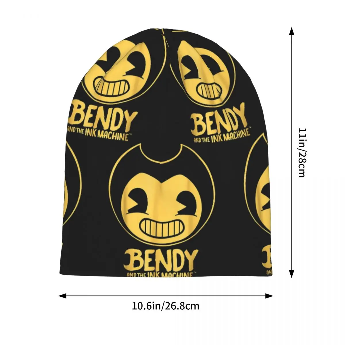 Bendy-Ink-Machine Warm Knitted Cap Fashion Bonnet Hat Autumn Winter Outdoor Beanies Hats for Men Women Adult