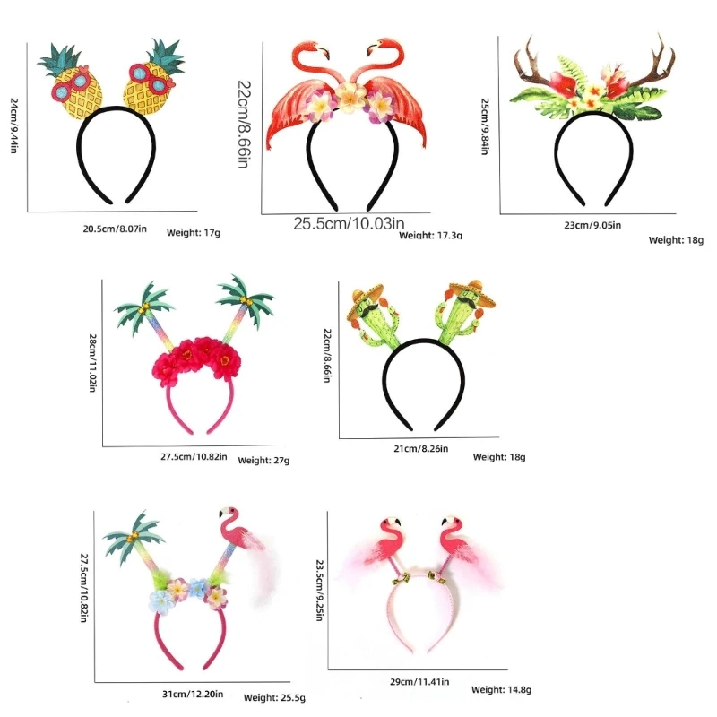 Летний головной убор в тропическом стиле, повязка на голову с пальмой кактуса Луау, костюм для вечеринки, поставка для пикника,