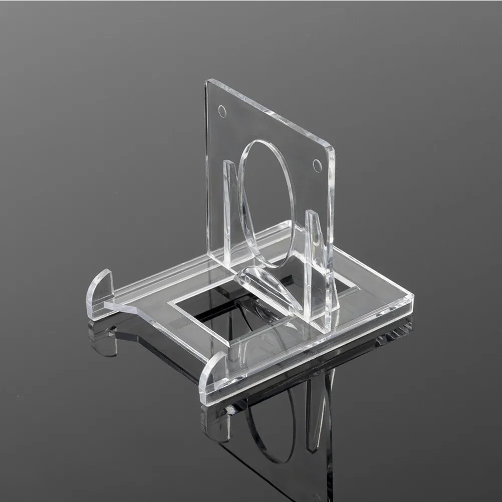 6Pcs Clear Plastic Adjustable Card Display Stands for Photo Plate Artwork Decoration Plastic Card Stand Dish Display Stands