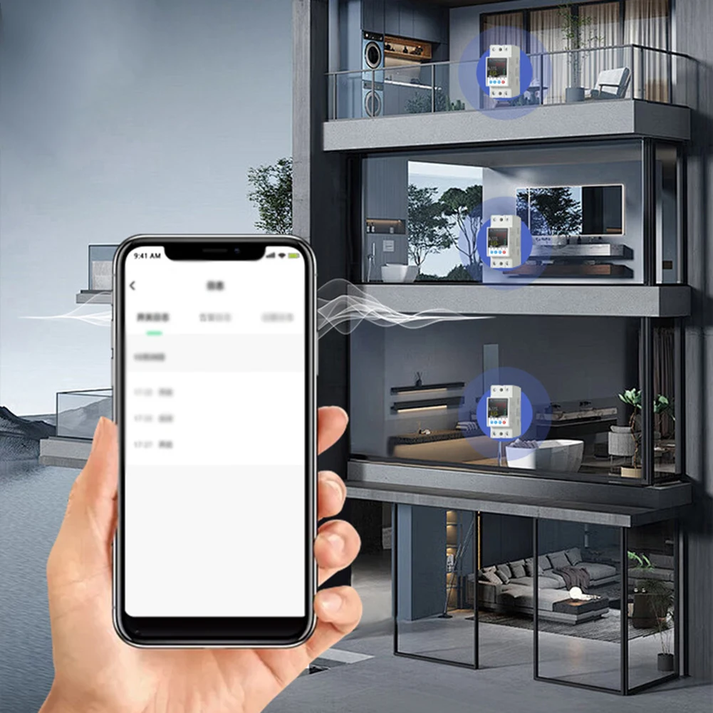 for Smart WiFi Circuit Breaker with Over Under Voltage Protection Leakage Detection for Smart for Life App 1-63A 80-300V