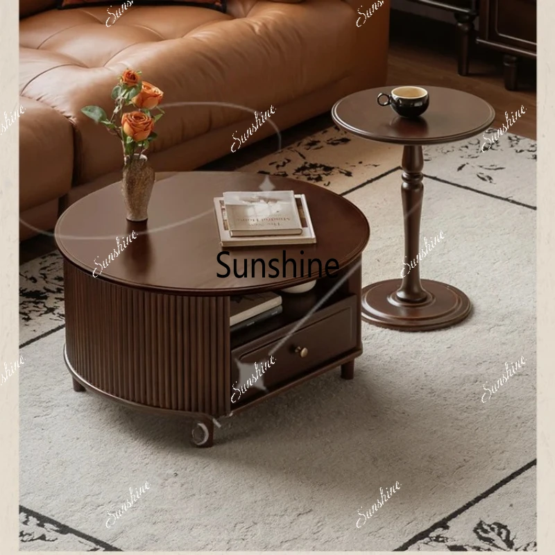 

coffee table living room American retro side table small coffee table